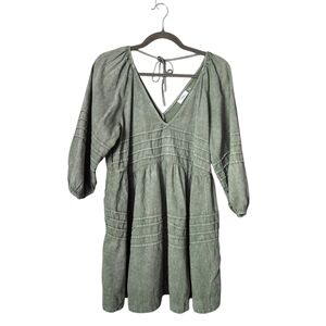 TALULAH Boho tie back Green dress long sleeve‎ size M